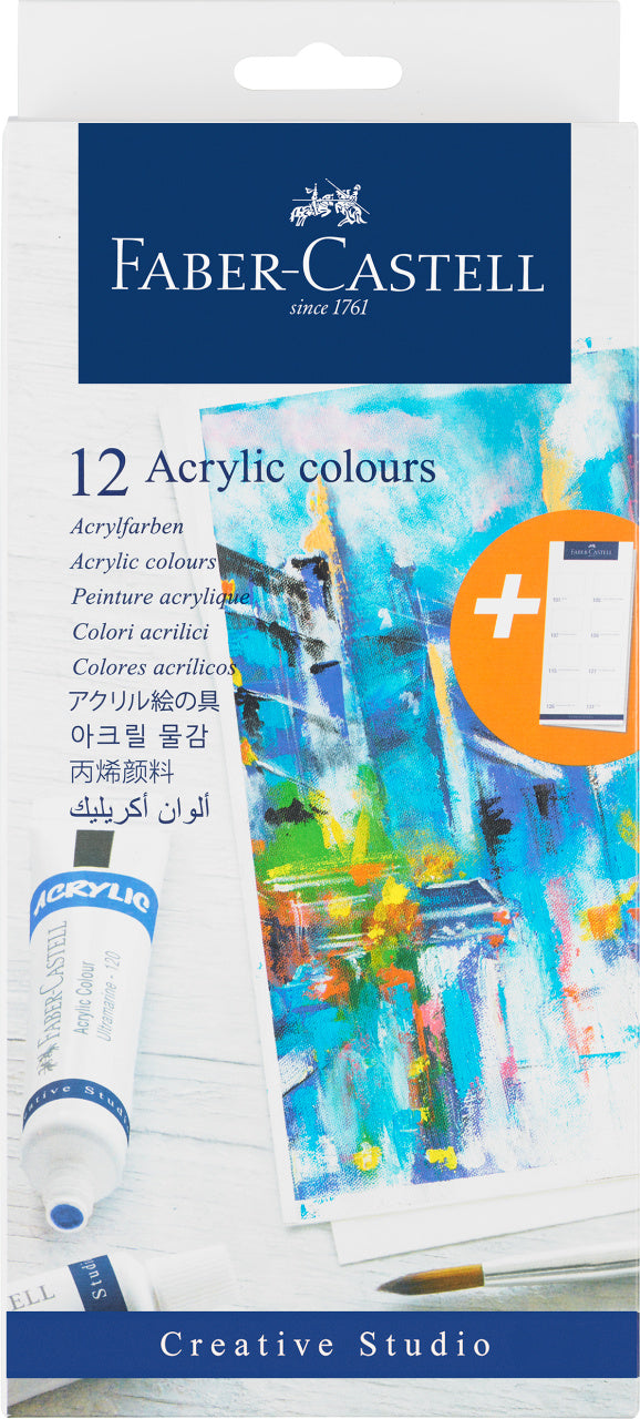 CULORI ACRILICE 12 CULORI 20ML FABER-CASTELL CULORI ACRILICE 12 CULORI 20ML FABER-CASTELL